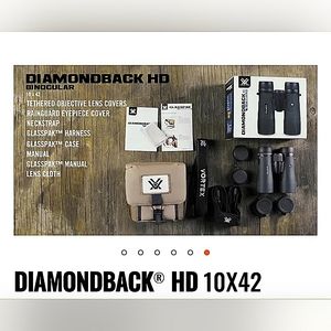 Vortex Diamondback HD 10x42 Binoculars with GlassPak Harness Case